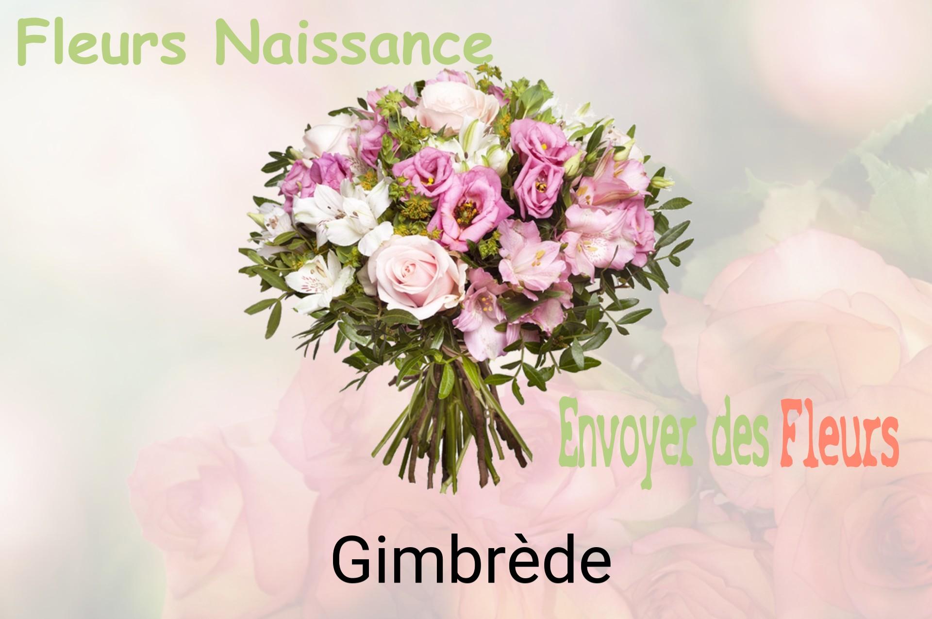 Bouquet de fleurs de naissance livré à Gimbrède