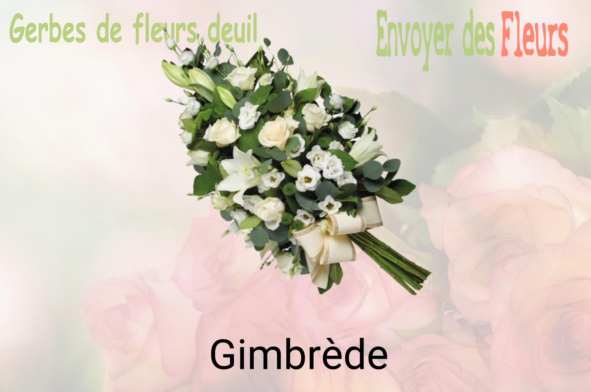 Gerbe de fleurs de deuil livrée à Gimbrède
